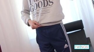 Blonde Skinny Boy Toy Phoenix Fingers His Asshole And Cums!