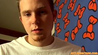 Inked is masturbating before shooting his massive load