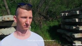 CZECH HUNTER 426 - Hot Stud Gets His Tight Ass Boned Out In Public