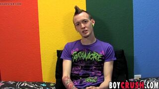 Punk rocker Chris Jett playing with his butt and cock