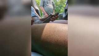 Cruising stranger lends a helping hand and mouth!