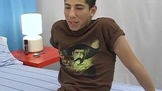 Horny twink Lucas Ashlie milking throbbing dick for cumshot