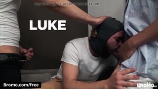 Three horny guys had a hardcore bareback sex - StepBro