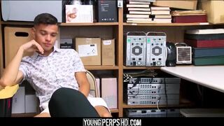 Straight Latino Caught Shoplifting By Gay Black Mall Cop