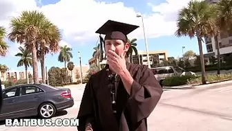 Bus - We Picked This Straight Boy Up At His Graduation Ceremony And Tricked Him