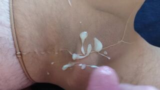 BI penis splash on my pantyhose