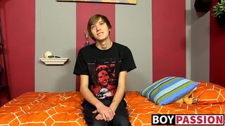 Fine dude with long hair gets interviewed and has sexy fun