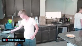 Brother Crush - Innocent Cute Boy Gets Tricked By His Older Stepbrother To Take His Big Dick