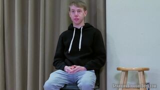 Straight Blonde Boy Gets His First Spanking From A Gay Man