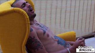 Hot Tattooed Jock Ari Nucci Masturbates Solo