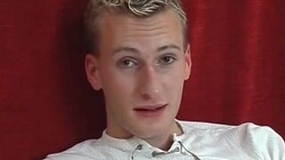 Skinny euro twink is solo masturbating for an audition