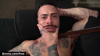 Muscular Tattooed Men Carlos Lindo Dane Stewart Show Their