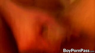 Twink asshole met with POV pounding before masturbation