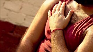 Scruffy Stocky in the Garden