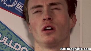 Muscular jock throated rough before anal