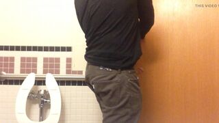 Jack-off in a hospital public toilet. Almost caught, I forgot to lock the door. I still finished jerking