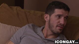 Damon Andros swallows all of his step sons hot load