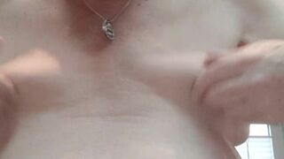 armpits, tits and nipples shave and play-interrupted