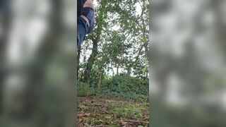 Grandpa Daddy Exhibitionis Risky Cruising Public Outdoor Woods Cumshot Sexshow Almost Caught