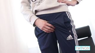 Sexy Brunette Phoenix Z Rubs His Boner And Deeply Fingers His Ass!