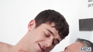 MEN - Handsome Cole Connors Fucks Joey Mills's Tight Ass While Standing Up Making Him Moan In Pleasure