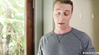 He toweling himself when I open the door