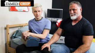 Hairy Silver StepDaddy Sticks His Cock In Tight Twink's Ass