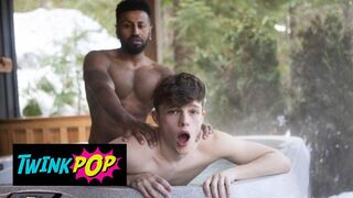PETERFEVER - Braxton Cruz Gets A Handjob In The Hot Tub, Then Fucks A Twink In Doggystyle