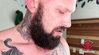 Getting his face fucked with cock down his throat