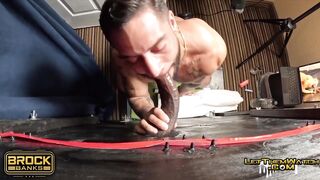 Brock Banks Huge Muscle Stud Glory Hole Bareback Group Anon Public Juven