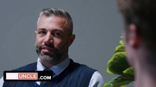 Gay Porn Parody~Severance~ Sexerance Part 4 ~Bubble Butt Twink Takes First Dick for Daddy (Free SFW)