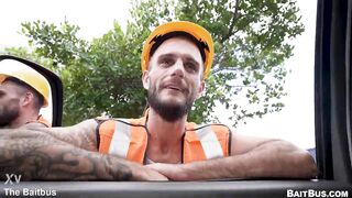 Construction Worker Plows Ass