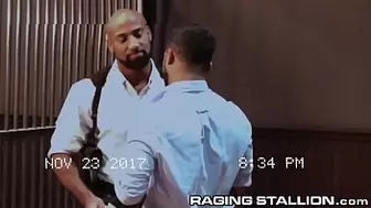 furry ebony men blowing each other at the office
