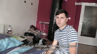 DEBT DANDY 261 - Clueless Hunk Gets Baited Into Getting Pounded By Landlord's Big Cock