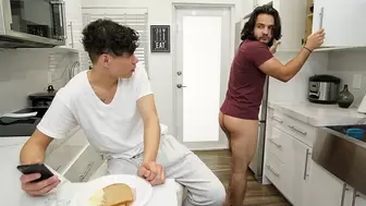Tattooed Stud Chris Star Takes His Little Step Bro Dante Drackis' Cock In The Kitchen - BrotherCrush