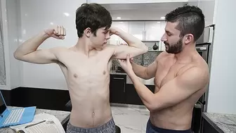 Hunk Step Brother Deepthroats And Breeds Sweet Twink Dakota Lovell In The Kitchen - BrotherCrush