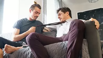Sean Peek Feels Rocky Vallarta's Big Boner Behind Him And Can't Stop The Urge To Fuck Him