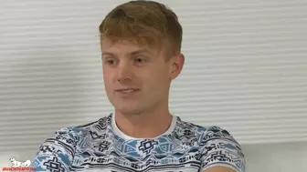 Ginger hunk pops one hell of a thick and long cock