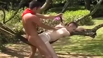 Athletic boy scout fucks his skinny buddy and makes him cum