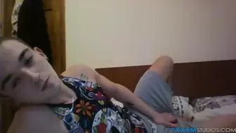 Michael Wyatt fingers himself and masturbates solo