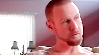 Macho amateur helps his buddy out during masturbation