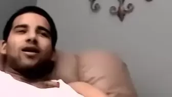 Amateur Magic cums after wanking and interracial blowjob