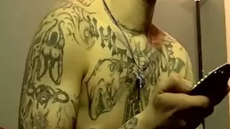 Inked Gage Winchester sucked off before amateur cumshot