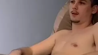 Beefy American Jason sucking straight dick and cumshot
