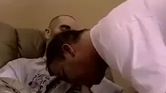 Bare interracial threesome with horny homo buddies
