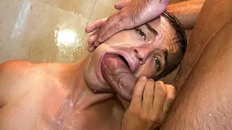 Shower Straight Tom Bentley fucked by gay friend