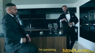 Executives Donato Reyes and Emir Boscatto analriding rough