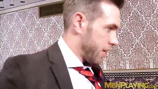 Hardcore anal drilling with two classy dudes in nice suits