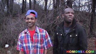 Sam Tyson Handles Two Black Cocks