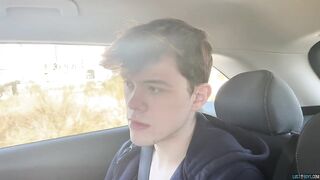 Horny twink Jack Davis sucks 3 big meaty dicks all at once